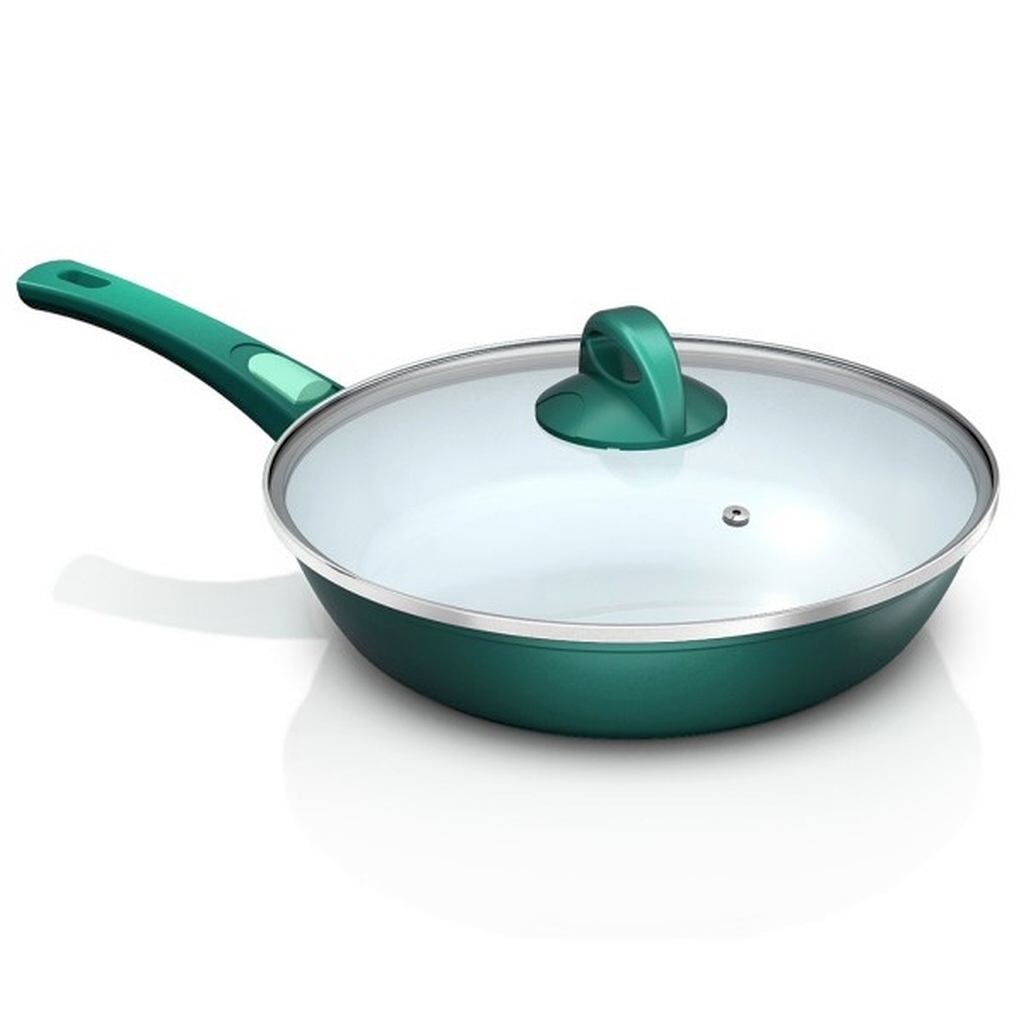 Genius cerafit Fusion Set 8 Pieces Green Pans Frying Pan 24055 Scales Orange 