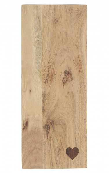 Frühstücksbrettchen Servierbrett Brettchen Holz Herz 14x35cm Ib Laursen 17045-00