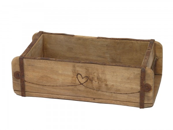 Laursen Ziegelform &quot;Herzform&quot; Unika alte Backsteinform Holz Box Kiste