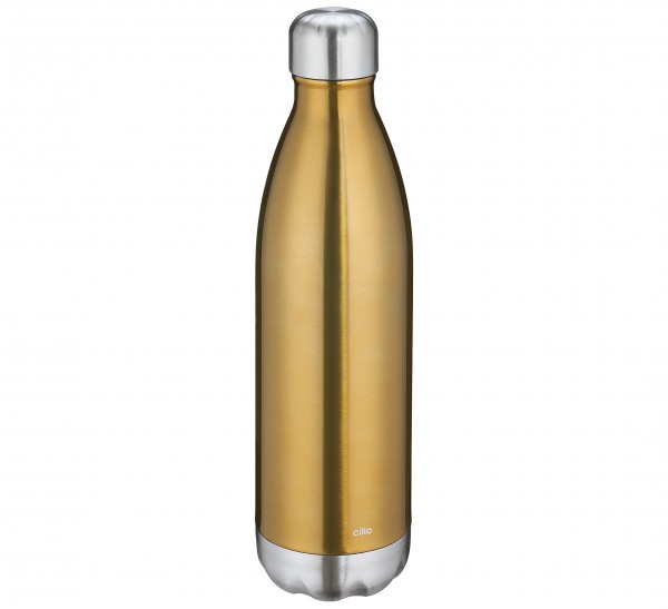 Trinkflasche Isoliertrinkflasche Edelstahl cilio ELEGANTE 0,75l gold 544459