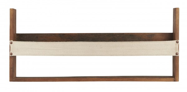 Wandregal Regal mit Gurt Holz Vintage Rustikal Alt Unika Ib Laursen 2122-00