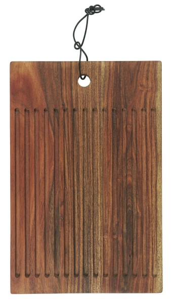 Ib Laursen - Schneidebrett mit Rillen (17000-00) 25x38cm Holz Brett Schneidbrett