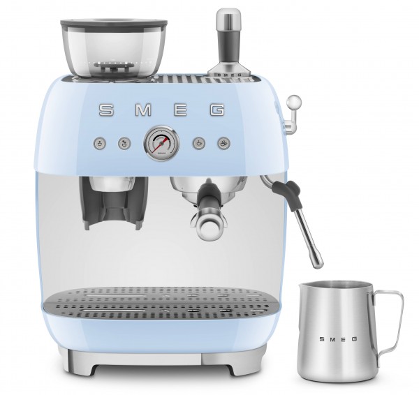 SMEG Espressomaschine Siebträger Kaffeemaschine Pastellblau EGF03PBEU