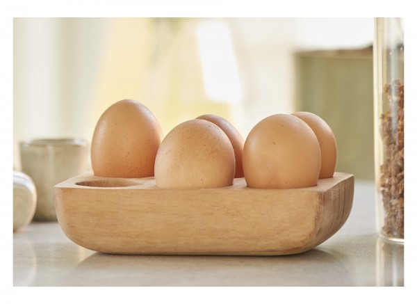 Eier Tablett, Halter für 6 Eier Holz Akazienholz Ib Laursen 17048-00