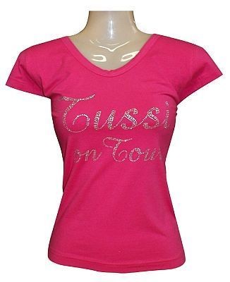 Tussi on Tour - T-Shirt, Größe L, Pink mit Strass