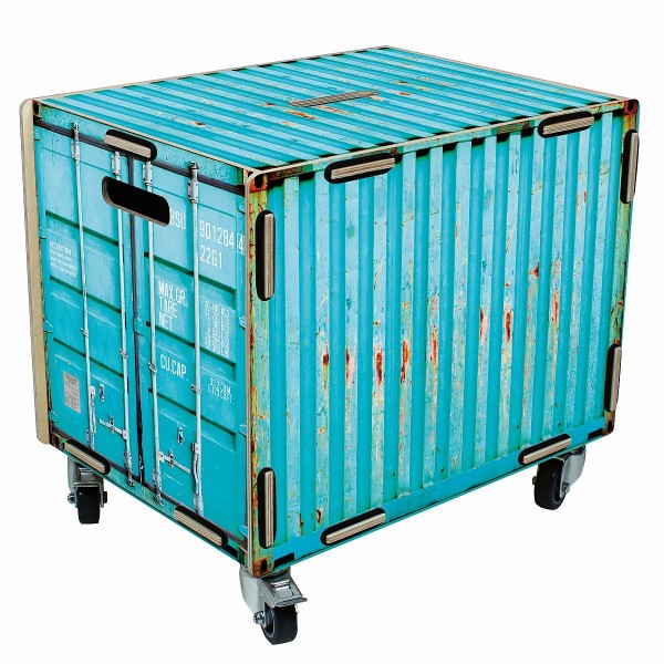 Werkhaus - Rollbox &quot;Container türkis&quot; RB6002 Rollcontainer Kiste Rolltisch Box