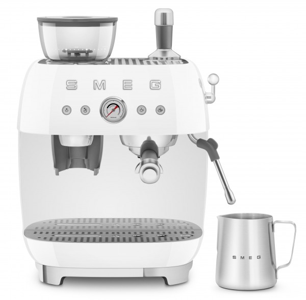 SMEG Espressomaschine Siebträger Kaffeemaschine weiß EGF03WHEU