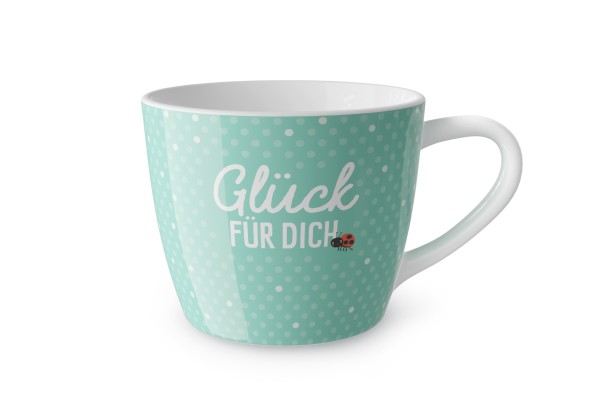 Kaffeetasse Teetasse Tasse Maxi Becher für dich la vida &quot;Glück für Dich&quot; 910763