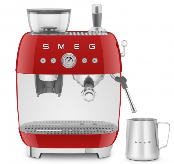 SMEG Espressomaschine Siebträger Kaffeemaschine rot EGF03RDEU