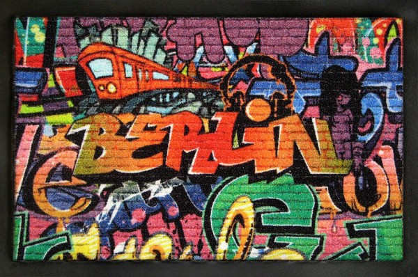 Rockbites - Fußmatte &quot;Berlin - Graffiti&quot; Türmatte Fußabstreifer (100857) Nr.118