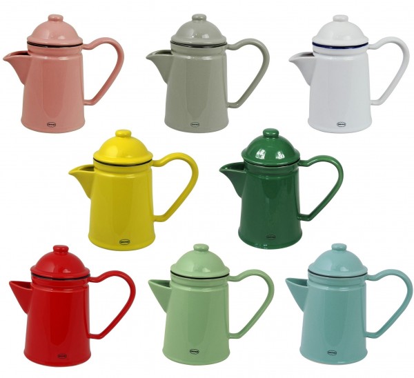 Kanne Kaffeekanne Teekanne Krug Keramikkanne Retro 0,6l Cabanaz Auswahl Farbe