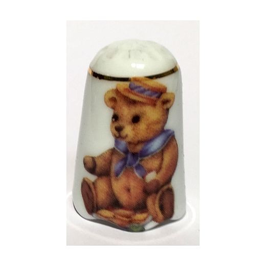 Reutter Porzellan Miniaturen - Fingerhut &quot;Teddy&quot; Teddybär Motiv 2 (3.256/7)