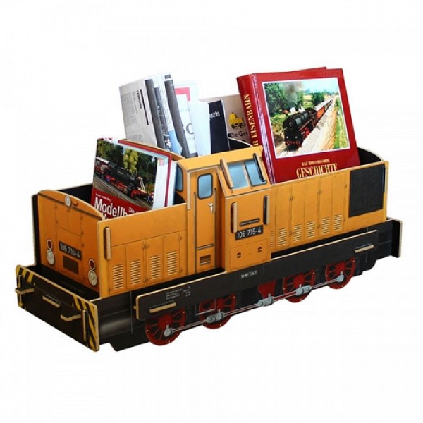 Werkhaus Diesellok V60 Goldbroiler Bücherbox Bücherregal Spielzeugbox WH_2099