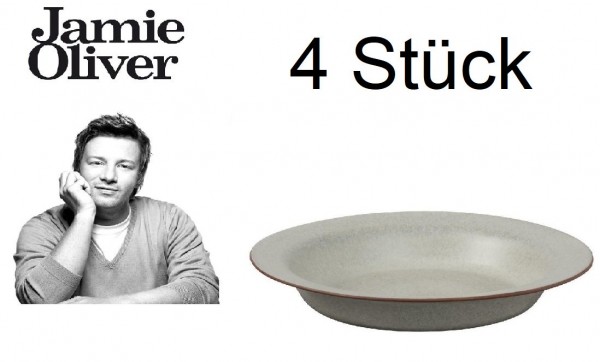 Jamie Oliver Suppenteller Pastateller 4er Set 556919 Grau Marmor