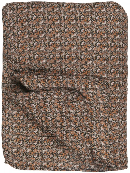 Decke Quilt Tagesdecke Überwurf Schwarz Muster 180x130cm Ib Laursen 07997-00
