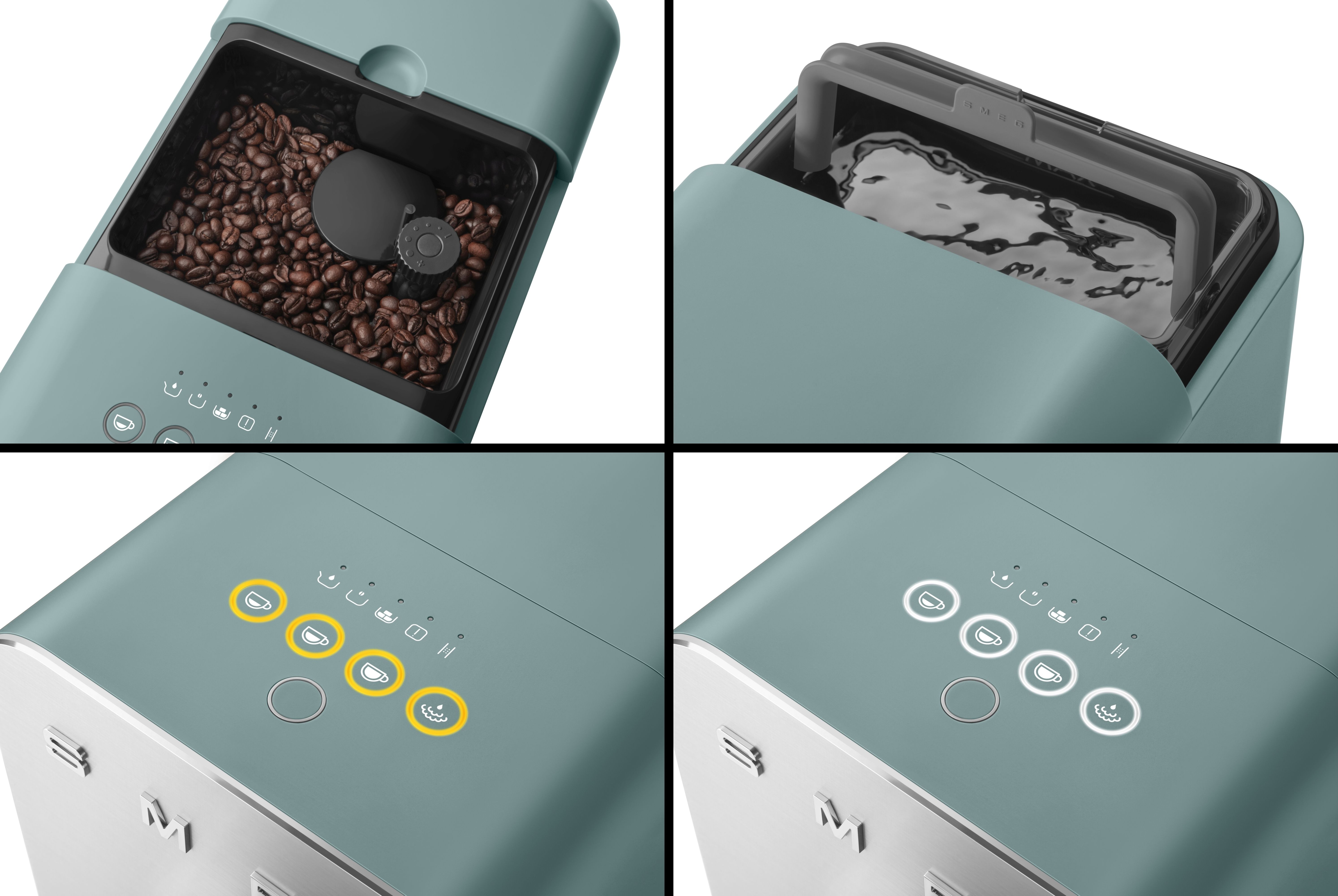 Espressomaschine Green Kaffeemaschine | Emerald Küchengeräte Markenwarenshop Kaffeevollautomat | BCC02EGMEU Kaffeezubereiter SMEG | | Elektrische Küche