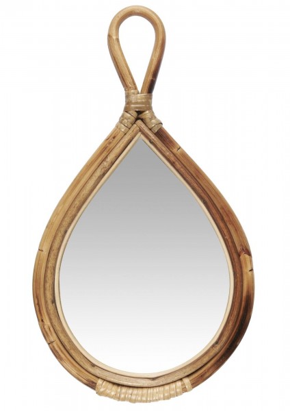 Spiegel Handspiegel Oval Bambus L 35cm Ib Laursen 9129-30