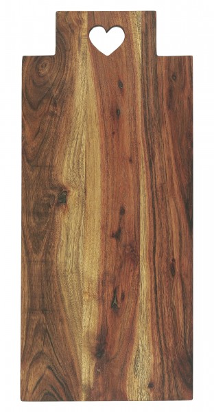 Schneidebrett Servierbrett Holz mit Herz 20x48cm Ib Laursen 17030-00