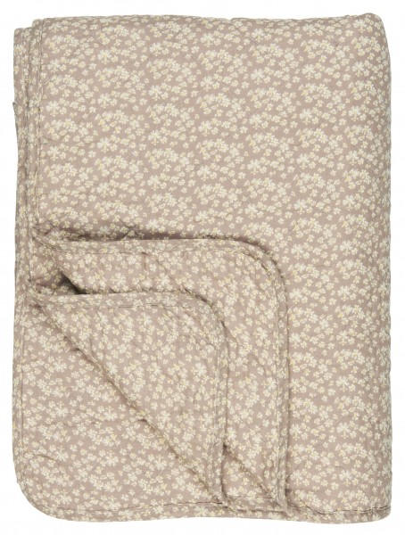 Decke Quilt Tagesdecke Überwurf Malve mit Blumen 180x130cm Ib Laursen 07978-38