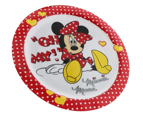 Unitedlabels - Minnie Mouse Teller flach Kindergeschirr Geschirr Melamin 0119205