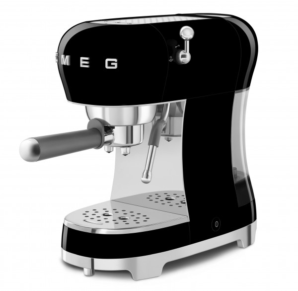 SMEG Espressomaschine mit Siebträger Kaffeemaschine Schwarz ECF02BLEU