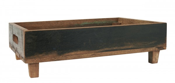 Holzkiste Unika Alt Holz Kiste mit Füßen stapelbar 45x31x13cm Ib Laursen 2109-00