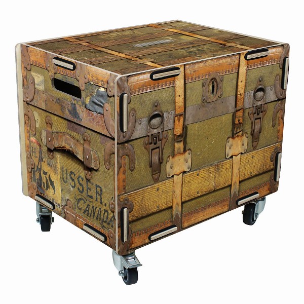 Werkhaus - Rollbox &quot;Koffer Braun&quot; RB6001 Rollcontainer Kiste Tisch Rolltisch Box