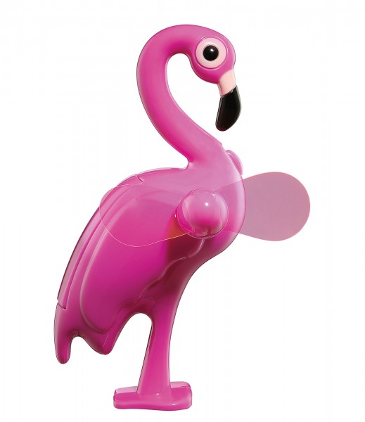 Mini Ventilator Flamingo Pink mit 2 Batterien Hand- Tischventilator Cilio 190571