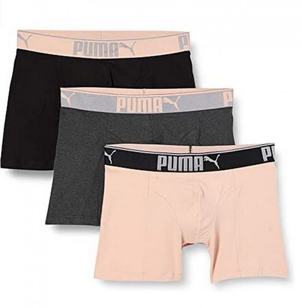 PUMA Herren Boxer Shorts Unterhose Slip Rose Water (3er Pack) Gr. XL