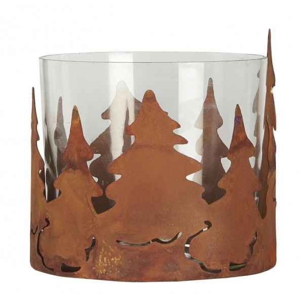 Kerzenständer Kerzenhalter Teelichthalter Bäume Glas Metall Ib Laursen 2525-14