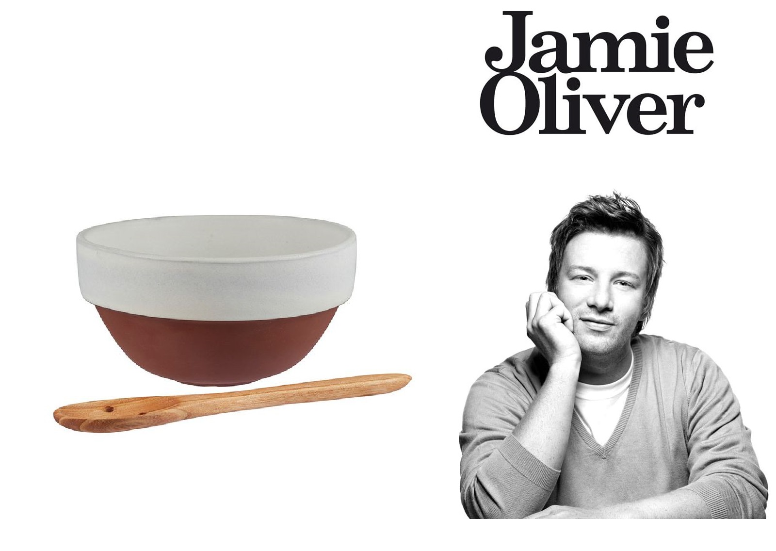 Jamie Oliver Jamie Oliver Rustic Italian Antipasti-Teller Servierteller Steingut Milchweiß 