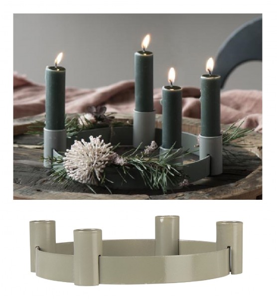 Kerzenständer Kerzenhalter Adventskranz Weihnachten Grün Ib Laursen 9097-18