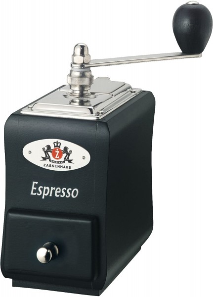 Zassenhaus - Espressomühle &quot;Santiago&quot; Buche Schwarz (040135) Handespressomühle