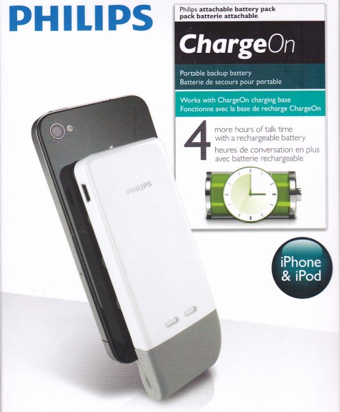 Philips 1200mAh Portable Battery Pack for Apple iPhone 3G 3GS 4 4S iPod Touch