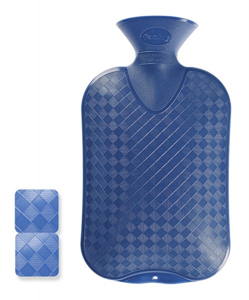 Wärmflasche Kunststoff Glatte Ausführung 2 Liter Blau Fashy 6420-54