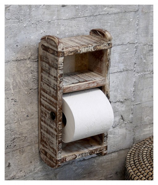 Ziegelform Wand Toilettenpapierhalter WC Rollenhalter Weiß Chic Antique 41048201