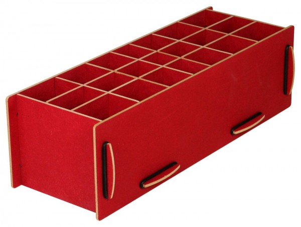 Werkhaus - Stiftebox XL Rot Stifte- Halter Becher Ablage Holz Schreibtisch