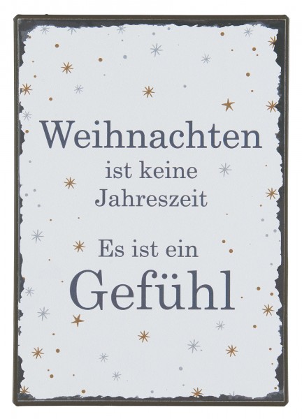 Wandschild Metallschild Schild &quot;Weihnachten ... ein Gefühl&quot; Ib Laursen 70133-00