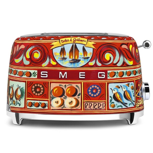 Toaster 2-Schlitz-2-Scheiben-Toaster Kompakt SMEG + Dolce u. Gabbana TSF01DGEU