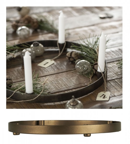 Kerzenständer Kerzenhalter Adventskranz Weihnachten Messing Ib Laursen 08028-17