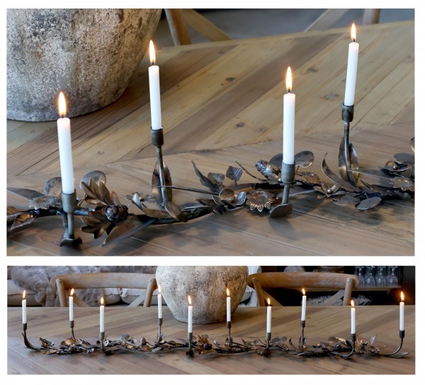 Kerzenhalter Kerzenständer für 10 Kerzen Messingfarben Chic Antique 71101313
