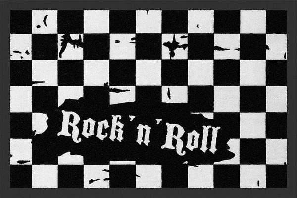 Rockbites - Fußmatte &quot;Rock&#039;n&#039;Roll&quot; Checkered Türmatte Fußabstreifer 100688 Nr102