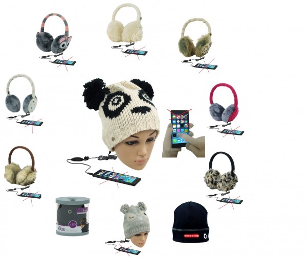 Auswahl - KitSound Audio Ohrenschützer Mützen Integrierter Kopfhörer LED Licht