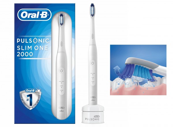 Oral-B Elektrische Schallzahnbürste PULSONIC SLIM ONE 2000 für weißere Zähne