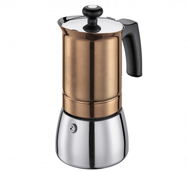 Espressokocher Kaffeebereiter Induktionsgeeignet kupfer 4T cilio TOSCA 341423