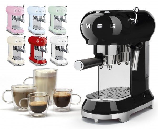 SMEG Espressomaschine Siebträgermaschine Kaffeemaschine Auswahl Farbe ECF01