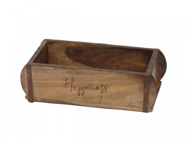 Laursen Ziegelform &quot;Happyness&quot; neu Unika alte Backsteinform Holz Box Kiste