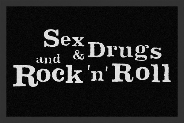 Rockbites - Fußmatte &quot;Sex u. Drugs u. Rock&quot; Türmatte Fußabstreifer 100728 Nr.92