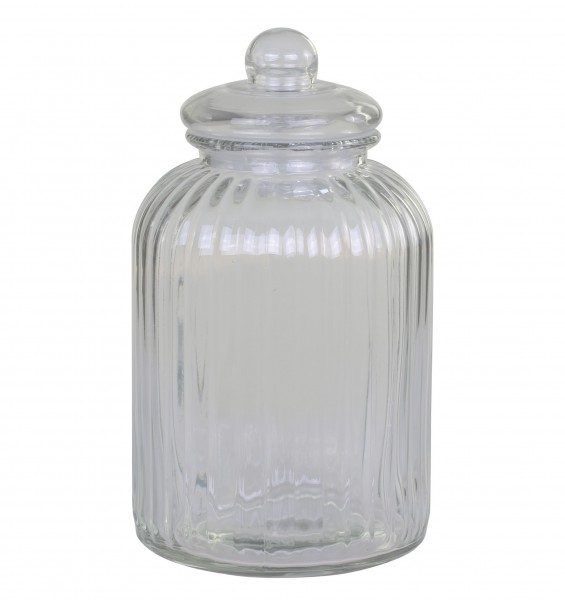 Vorratsglas Vorratsdose Vorratsbehälter Glas Rillen 4,6 L Chic Antique 61063800