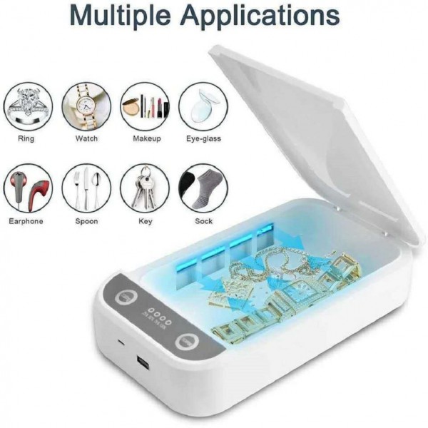 UV Sterilisator Viren Desinfektion USB-Ladestation Aromabox Handy/Schmuck/Masken